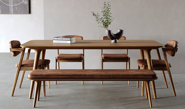 Modern Wooden Dining Table - Image 2