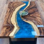 Resin Table with River Design – A Touch of Nature in Your Space!