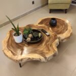 Handcrafted Live Edge Resin Coffee Table in BD – Natural Solid Wood Beauty