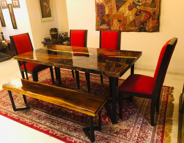 Handcrafted Epoxy Resin Table - Image 6