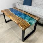Resin Table with Elegant Finish and Modern Design for Home and Office Use