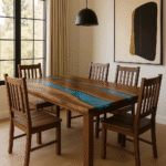 Live Edge Double River Epoxy Table